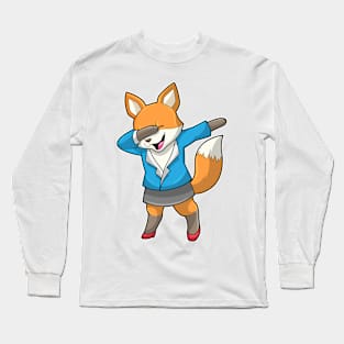 Fox as Secretary at Hip Hop Dance Long Sleeve T-Shirt